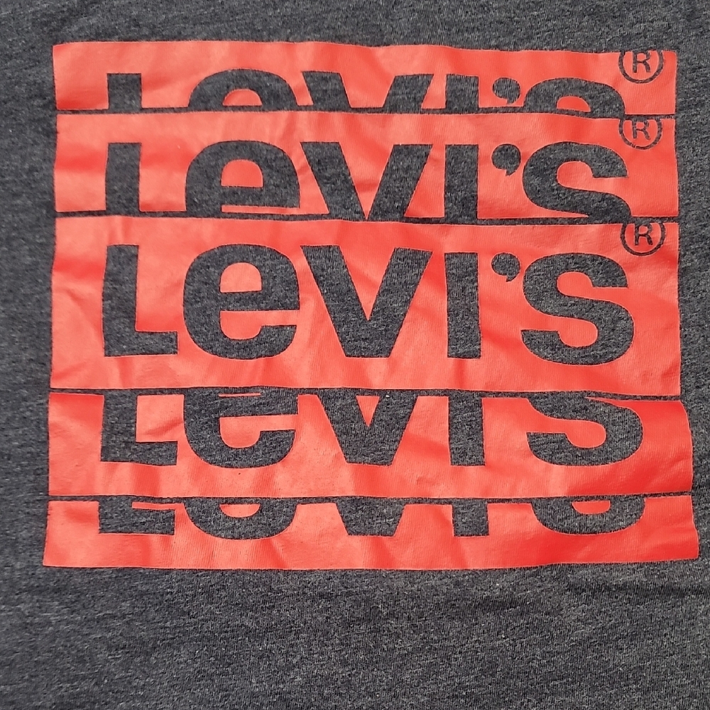 Levi's,Blue and Red,Short Sleeve Tee, Kids, Boy's, Size 7/8, Medium - Picture 2 of 5